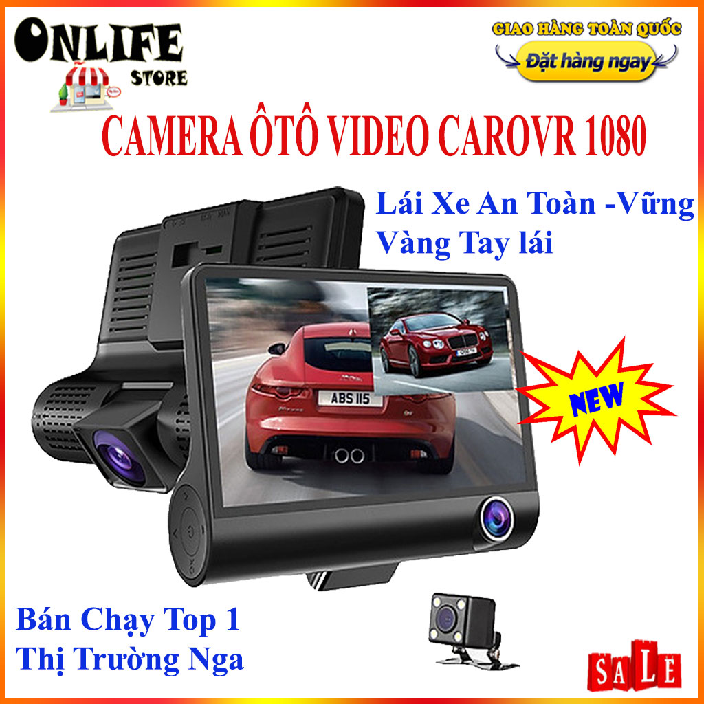 BÁO GIÁ CAMERA HÀNH TRÌNH Ô TÔ GHI HÌNH TRƯỚC | Shopee Lazada Sendo Tiki mới nhất 54 Camera hành trình ô tô 3 mắt camera, màn hình 4 inh full HD 1080, camera hanh trinh 3 mắt hỗ trợ thẻ 64g, ghi hình đa chiều, Tự động ghi hình nếu phát hiện chuyển động bất cứ ai ở phía trước xe khi đang đỗ