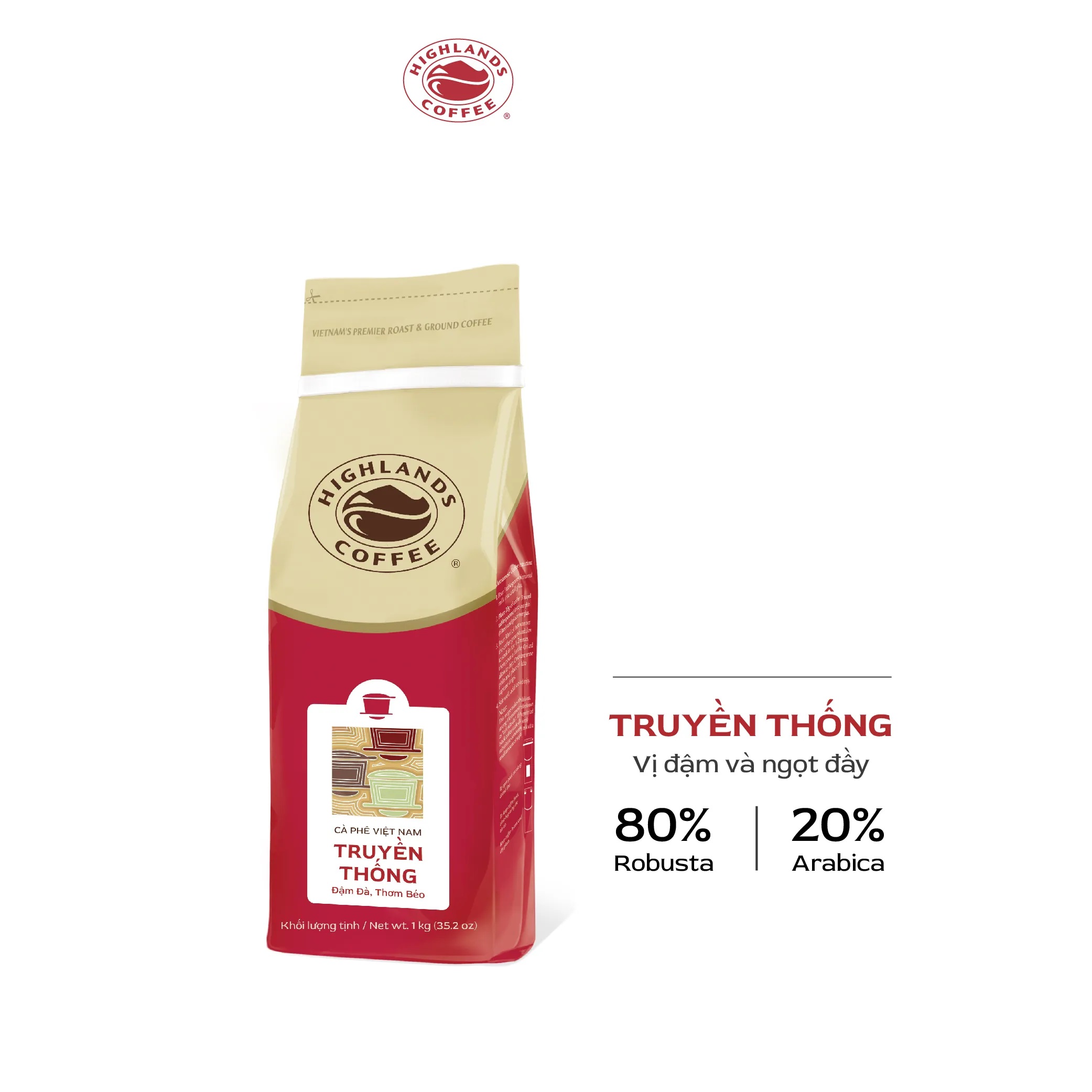Cà Phê Bột Truyền Thống Highlands Coffee 1kg