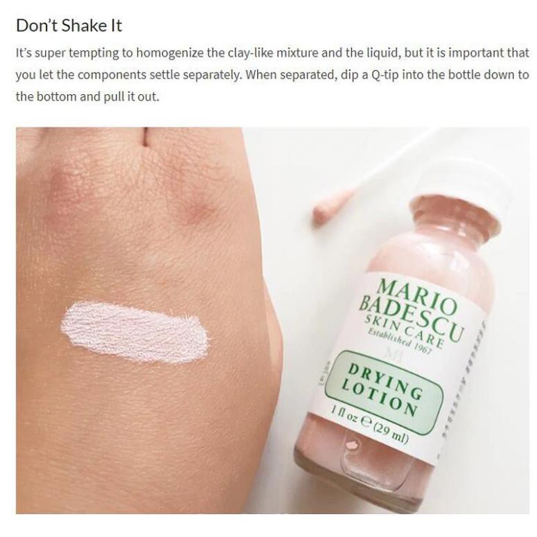 Chấm mụn Mario Badescu Drying Lotion Fullsize 29ml