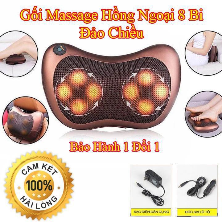 Gối Massage Cổ Vai Gáy, Máy Mát Xa - Massage Hồng Ngoại 8 Bi, Máy Massage Công Nghệ Nhật Bản Cao Cấp, massage toàn thân cổ lưng vai gáy - Gối Massage Hồng Ngoại 8 bi, gối mat sa, Gối Massage Cổ - Daco Smart