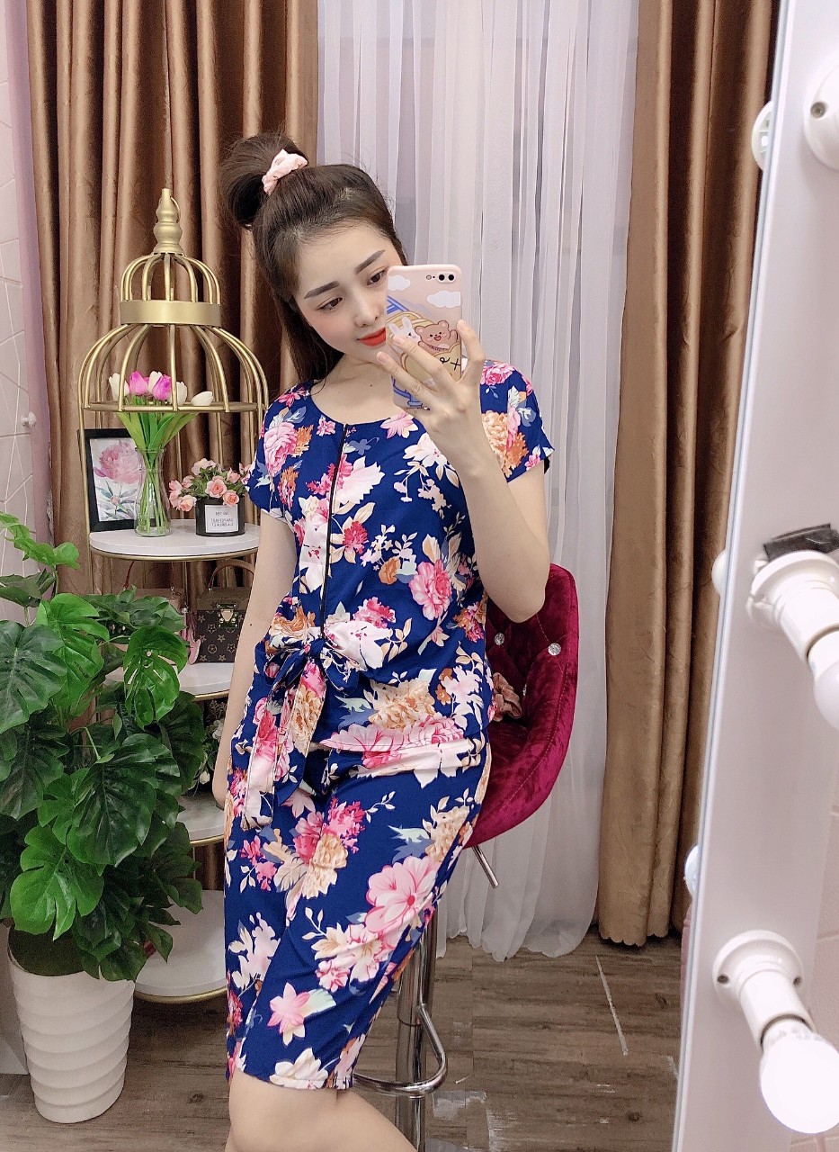 Bộ lụa lửng mặc nhà size 45-68kg