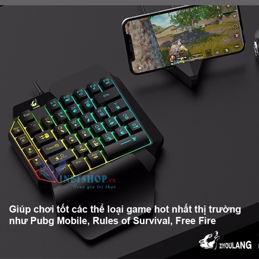 Bàn Phím Giả Cơ Free Wolf K15 Chơi Game Pubg Mobile Free Fire Trên Điện Thoại Máy Tính Bảng Laptop