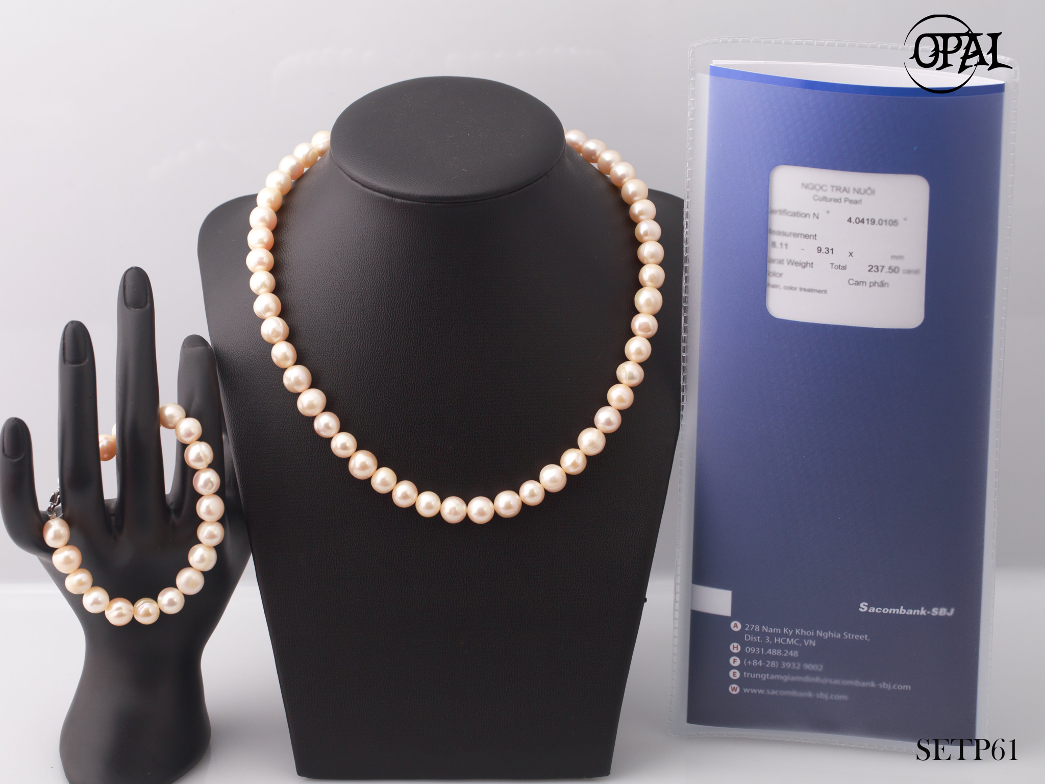SETP61-Bộ trang sức ngọc trai OPAL