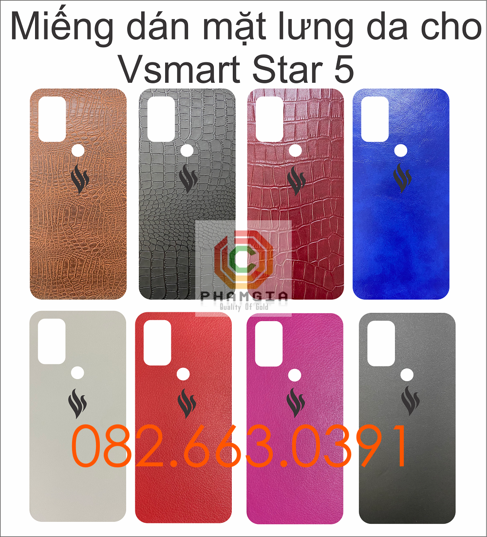 Miếng dán da mặt lưng cho Vsmart Star 5