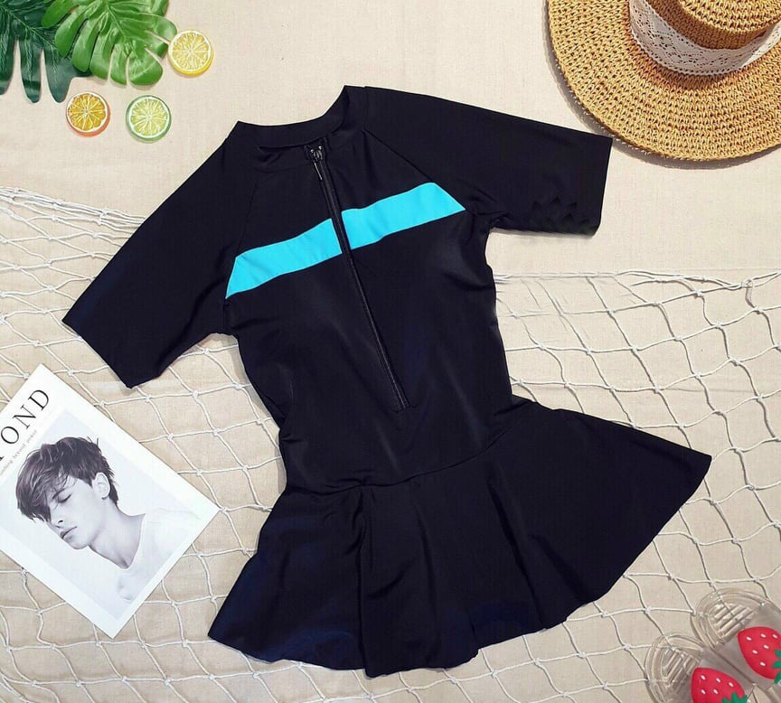 bikini 1 mảnh kín đáo, Bikini liền thân cộc tay