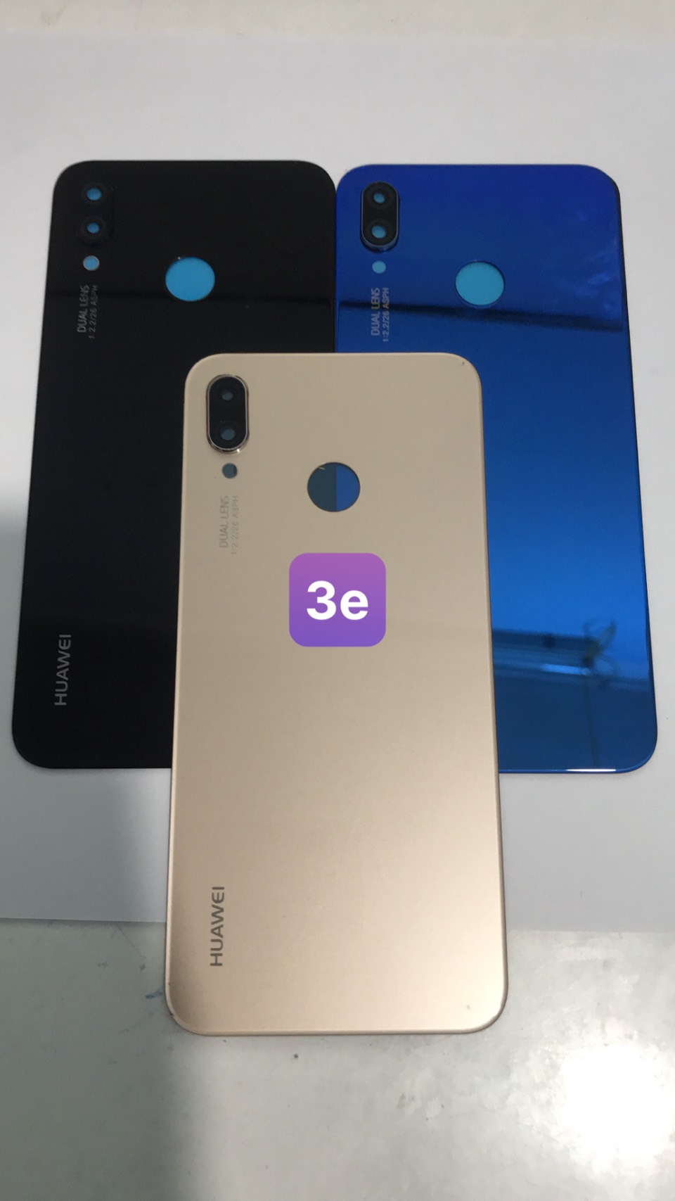 kính lưng huawei Nova 3E - gồm lưng,kính camera