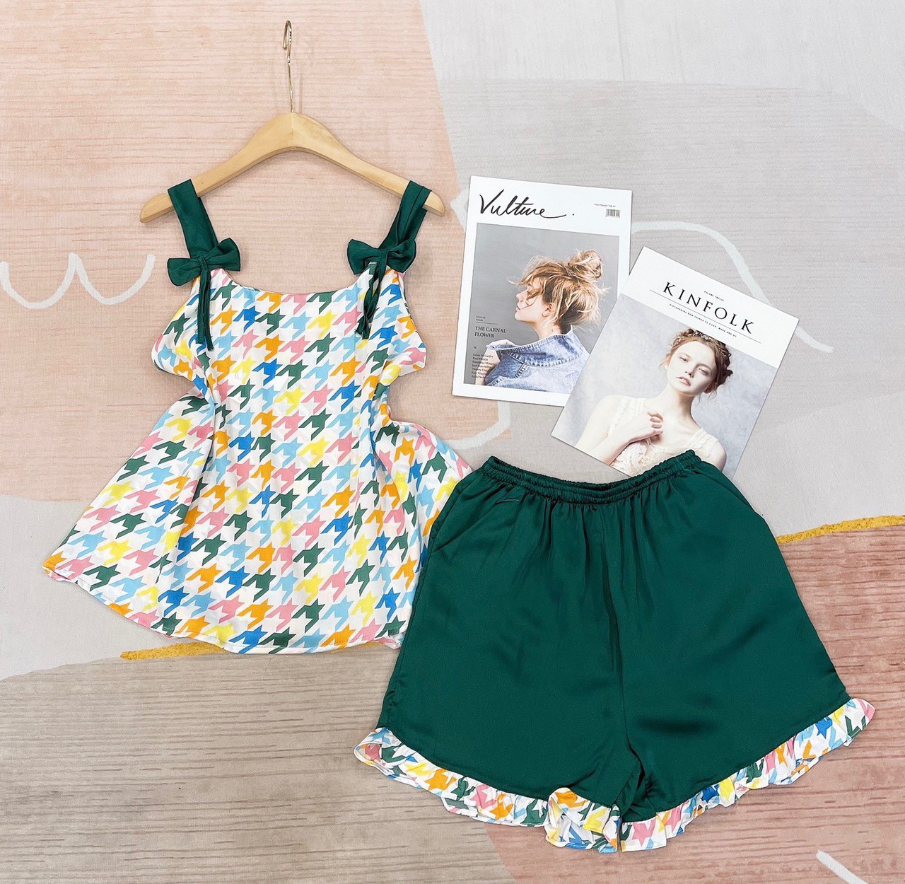 Bộ 2 dây nơ vai chất satin cao cấp thoáng mát
