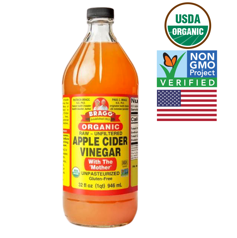 Giấm táo hữu cơ Bragg - Raw Apple Cider Vinegar
