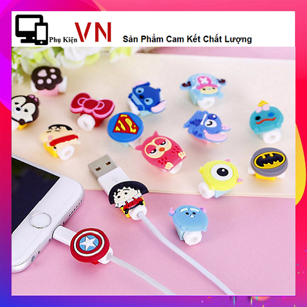 ⚡ set 10 nút gắn bảo vệ dây cáp sạc, tai nghe hình thú hoạt hình ngộ nghĩnh - combo 10 nút bảo vệ cáp sạc hình thú hàng chuẩn đẹp ⚡