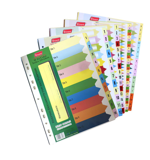 Chia file nhựa 10 màu