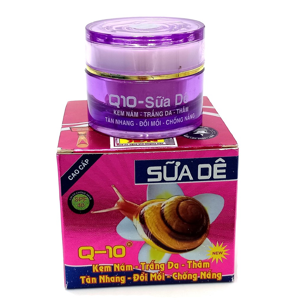 [HCM]Kem Nám - Trắng da - Thâm - Tàn nhang - Đồi mồi - Chống nắng Q10 - Sữa dê 12g (Tím)