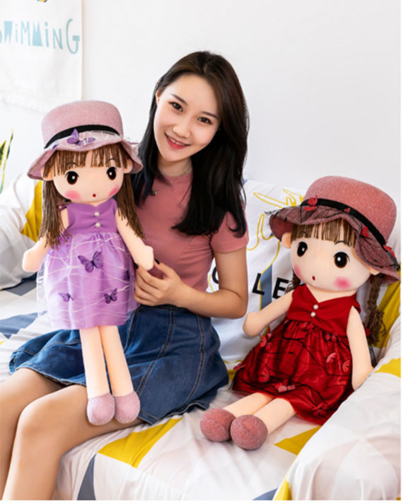 Búp Bê Bằng Vải Bông 45cm Chọn Màu