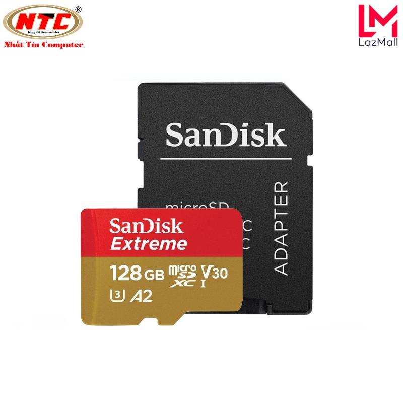 Thẻ Nhớ MicroSDXC SanDisk Extreme V30 U3 4K A2 128GB R160MB/s W90MB/s - kèm Adapter (Gold) - Nhat Tin Authorised Store