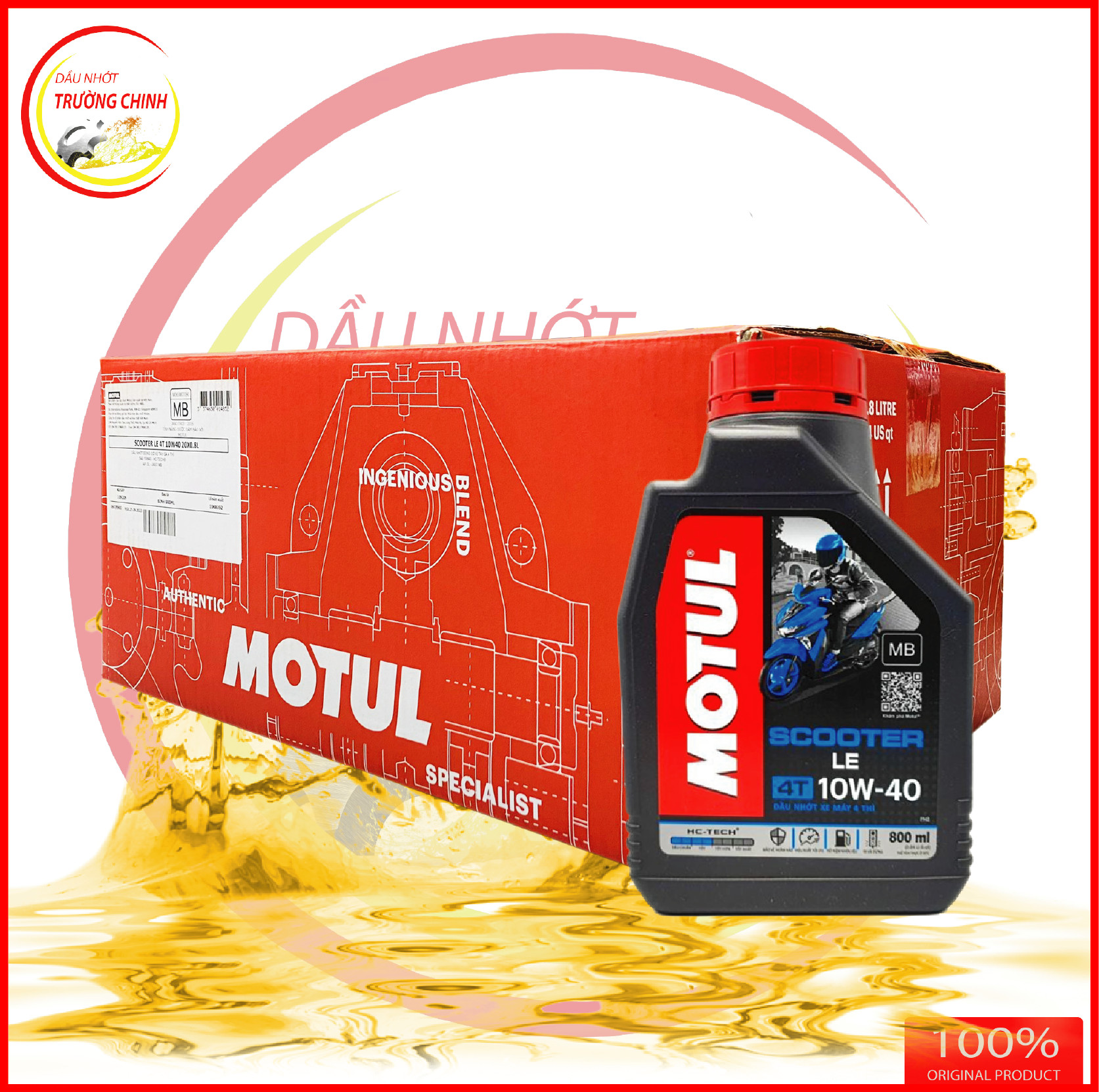 Nhớt Motul Scooter Le 10W40 dành cho xe ga