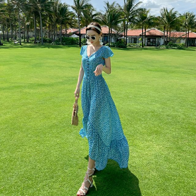 Maxi Đi Biển Hở Lưng ( Ảnh Thật Cuối Trang )