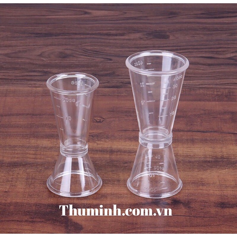Jigger nhựa, ly đong định lượng 2 đầu 10/20cc và 20/40cc