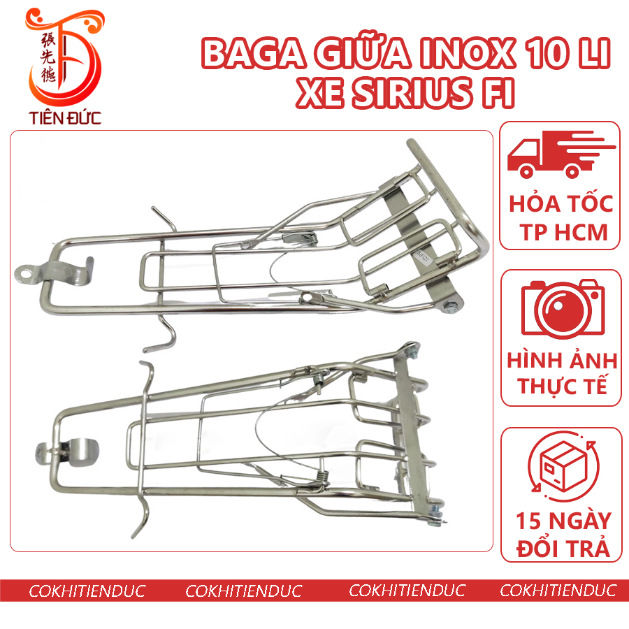 Baga giữa 10 li sirius fi inox / 7 màu