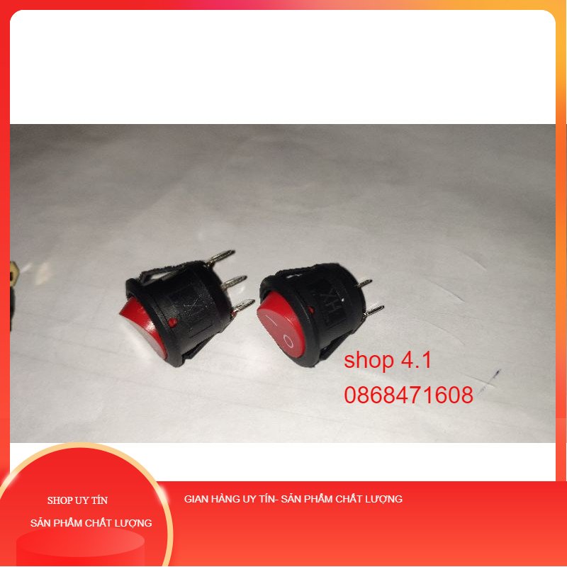 Công tắc bập bênh tròn đỏ - ON-OFF 2/3 chân