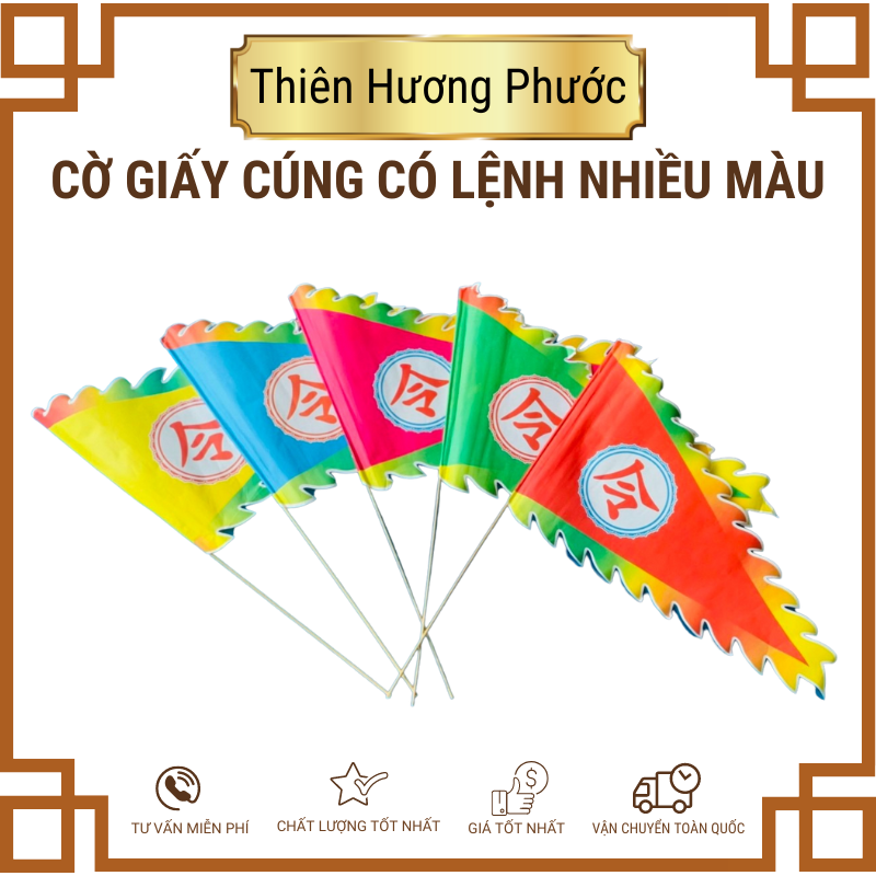 5 Cờ giấy có lệnh 5 màu cúng