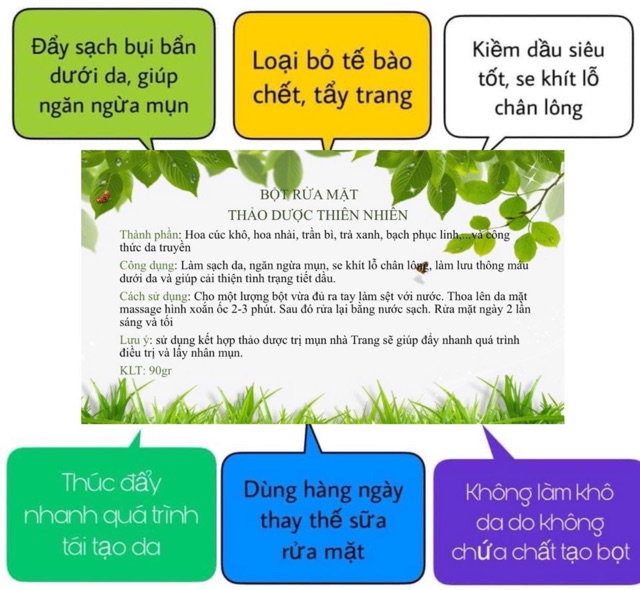 Bột rửa mặt thảo dược