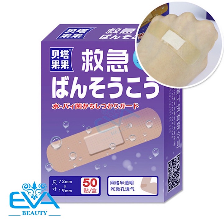 [HCM]Hộp 50 Miếng Băng Keo Cá Nhân Xuất Nhật Chống Nước