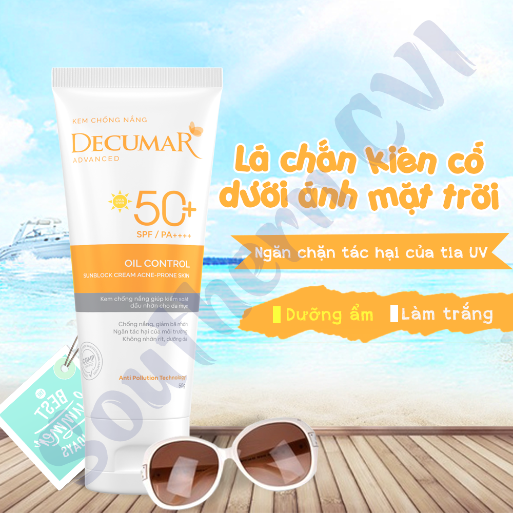 Kem Chống Nắng Ngừa Mụn Decumar Advanced 50G