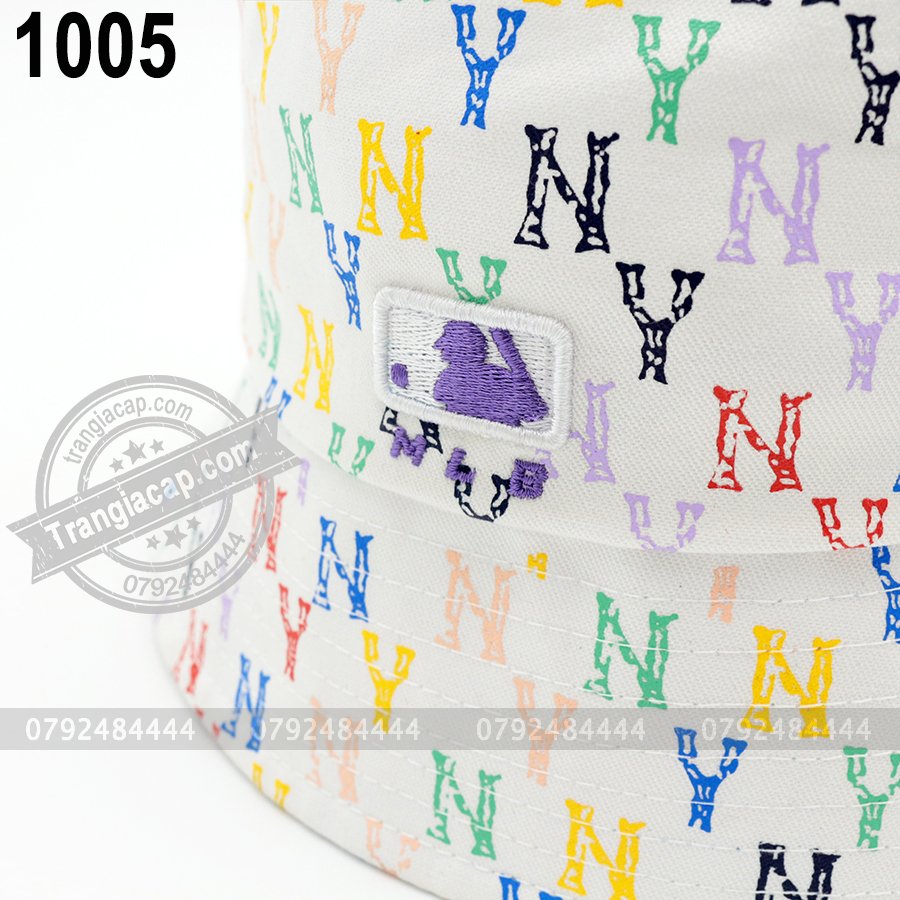 Nón bucket MLB Monogram NY sắc màu