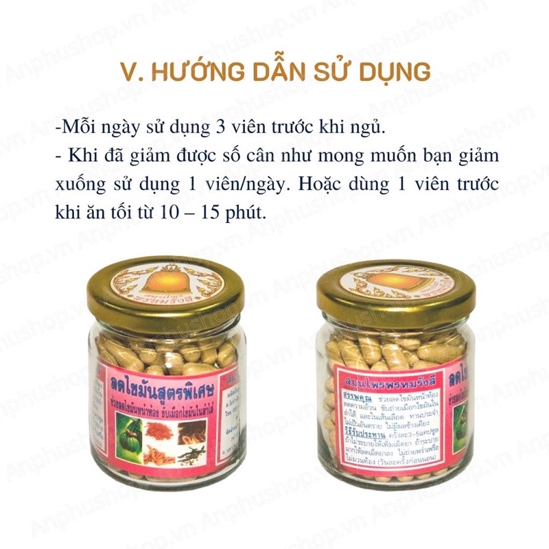 GIẢM CÂN KHỬ MỠ ĐÔNG Y THÁI LAN 150 VIÊN