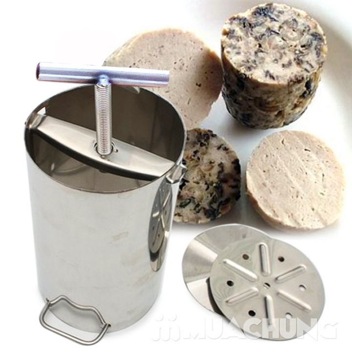 Khuôn làm giò thủ, giò xào 1kg, khuôn ép giò lụa giò chả inox cao cấp