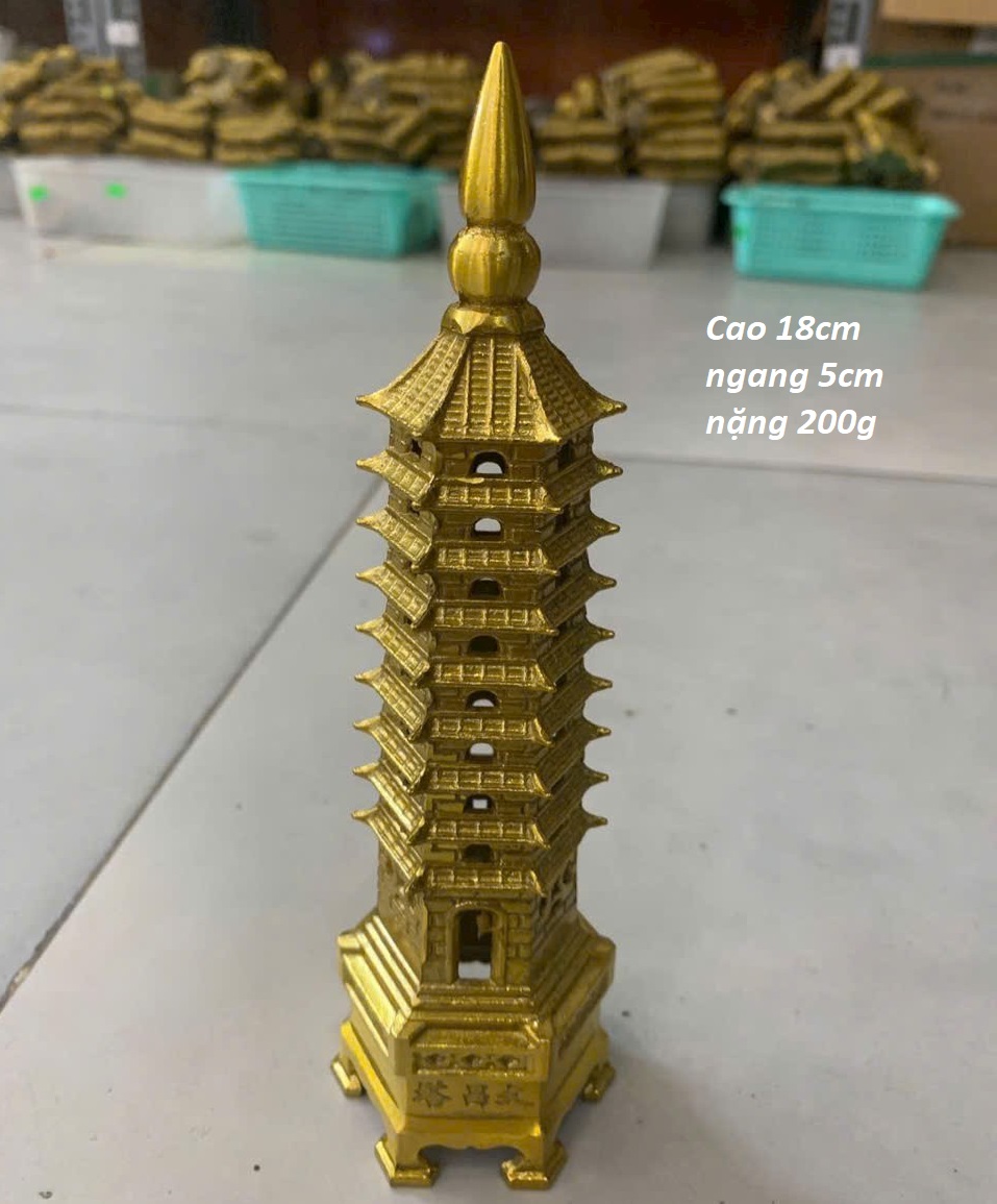 Tháp văn xương 9 tầng bằng đồng MS215