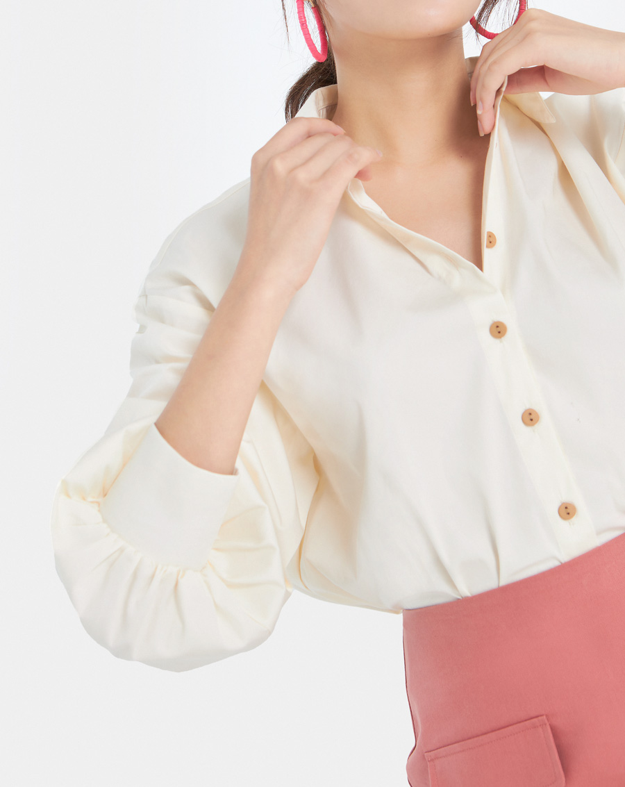 Áo Sơ Mi Nữ Thời Trang JUNO Tay Phồng JNASM013