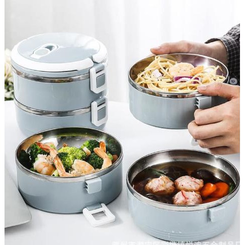 [SaLe 100%] Hộp Đựng Cơm 4 Tầng Lúa Mạch Văn Phòng . ĐTVM