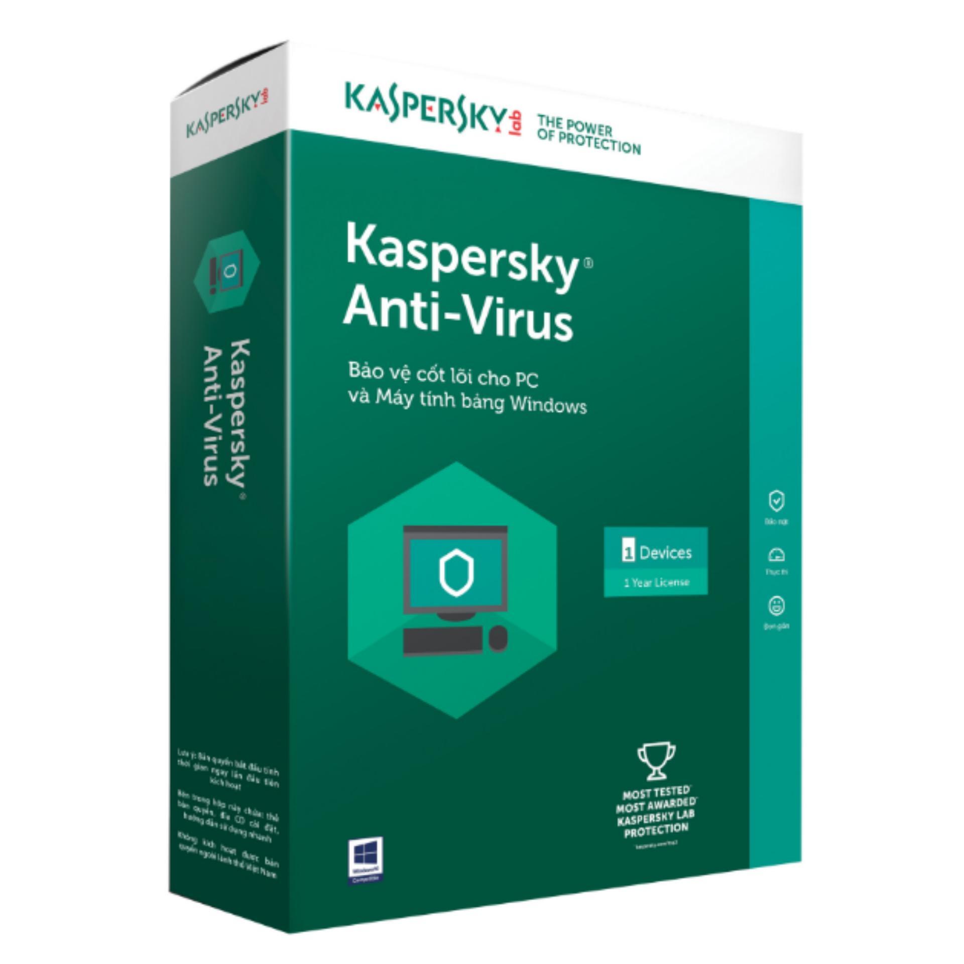 Phần mềm diệt Virus KASPERSKY STANDARD 3PC/12T Box NTS (Thay thế ANTIVIRUS, Chống virus trong thời gian thực, Duyệt Web an toàn, Tường lửa và giám sát mạng, Windows, macOS)