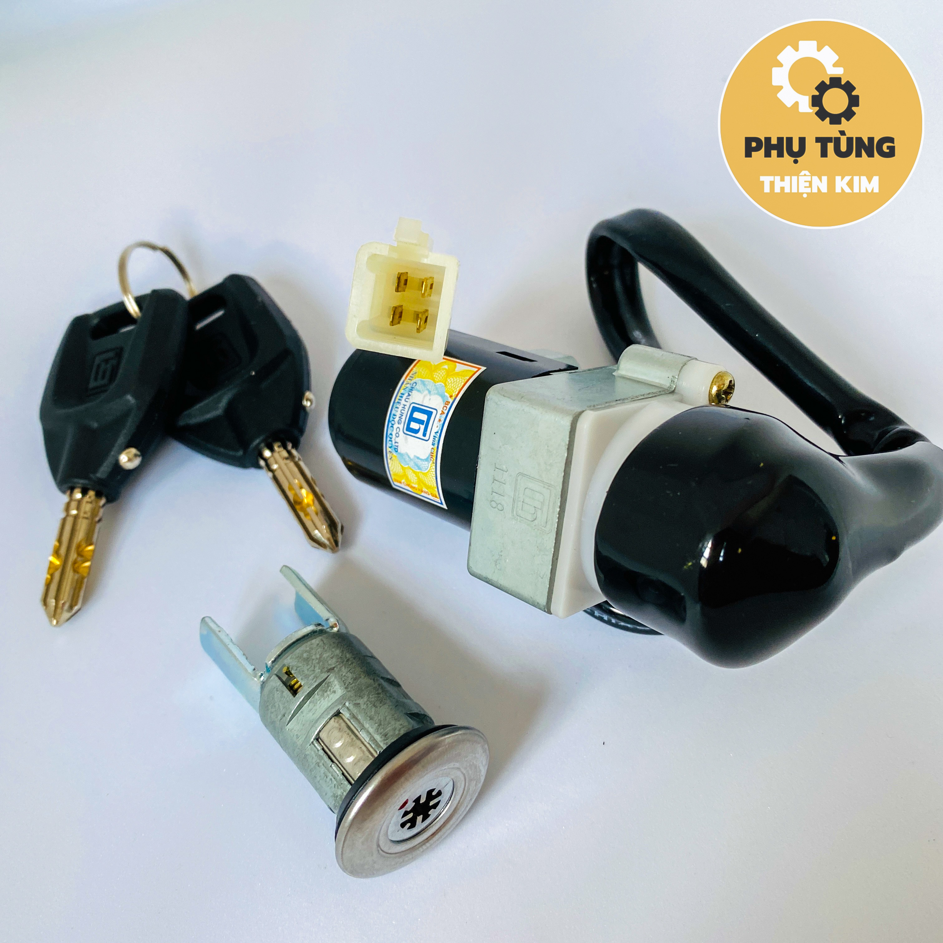 Ổ Khóa Chống Trộm SYM Angel 100cc 8 Cạnh (1 Set Có Khóa Yên)
