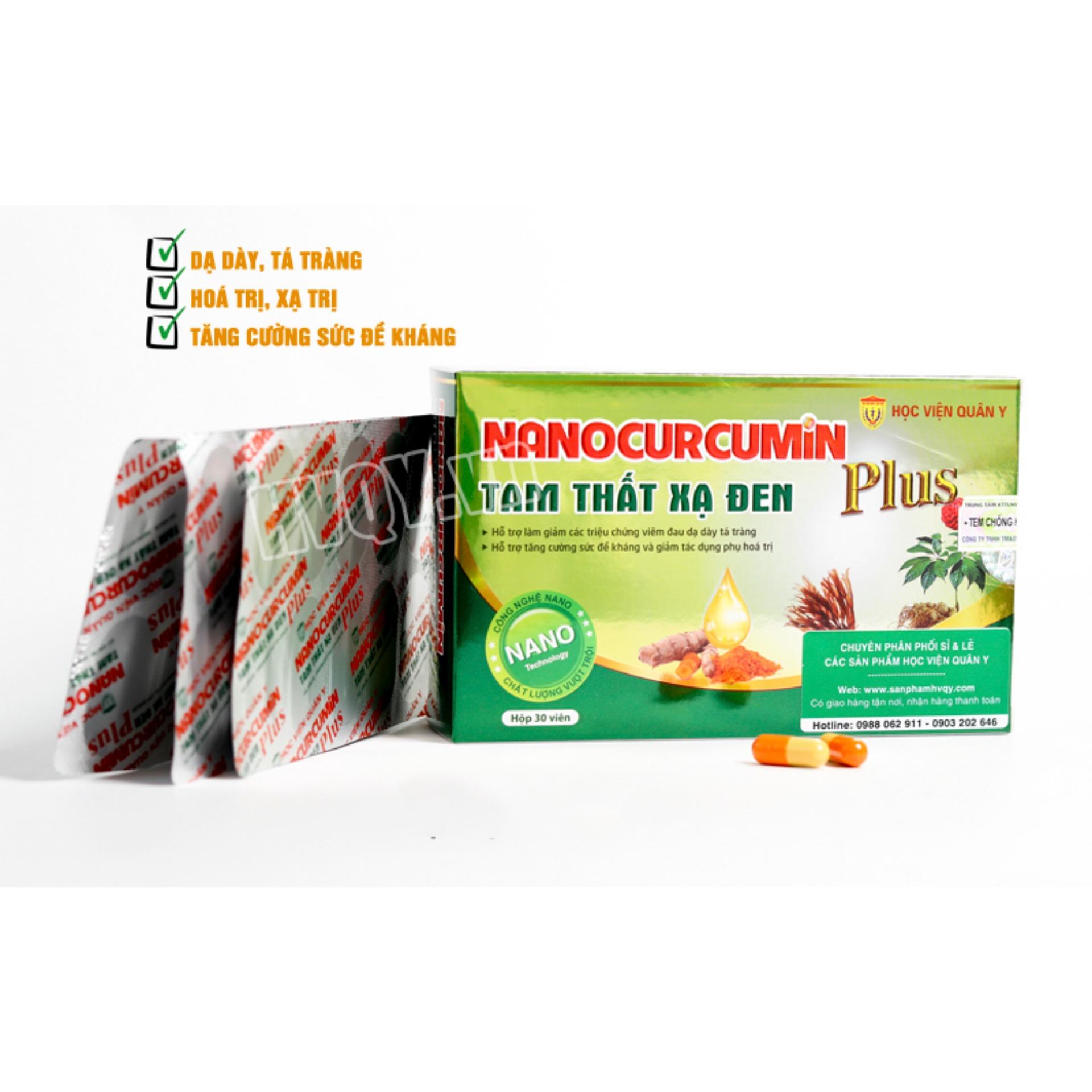 [HCM]Bộ 2 Viên uống Nano Curcumin Tam Thất Xạ Đen Plus (30 viên x2)