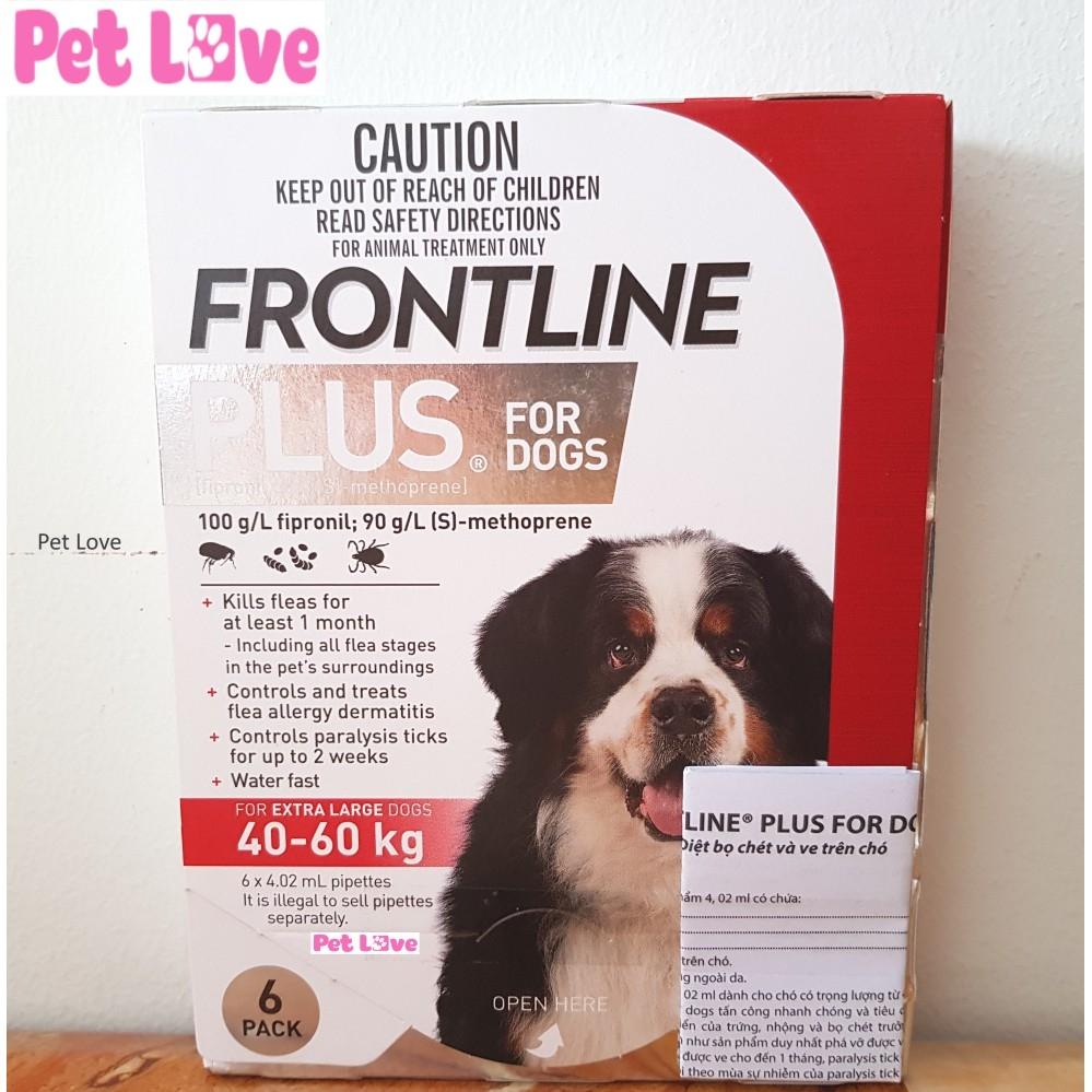 1 tuýp Frontline Plus nhỏ gáy diệt ve rận, bọ chét (chó từ 40- 60kg)