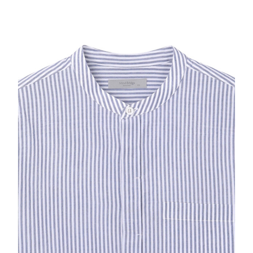 Áo sơ mi MindBrigde - Cool Cotton Stripe Pullover Stan Erie MB 3124