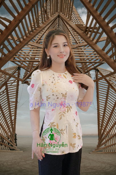 ÁO BÀ BA VOAN CỔ TRÒN