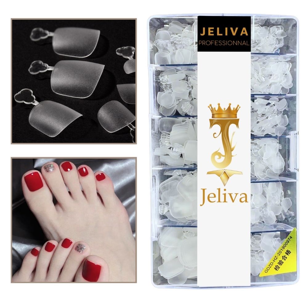 Móng úp chân nhám Jeliva hộp 500 móng