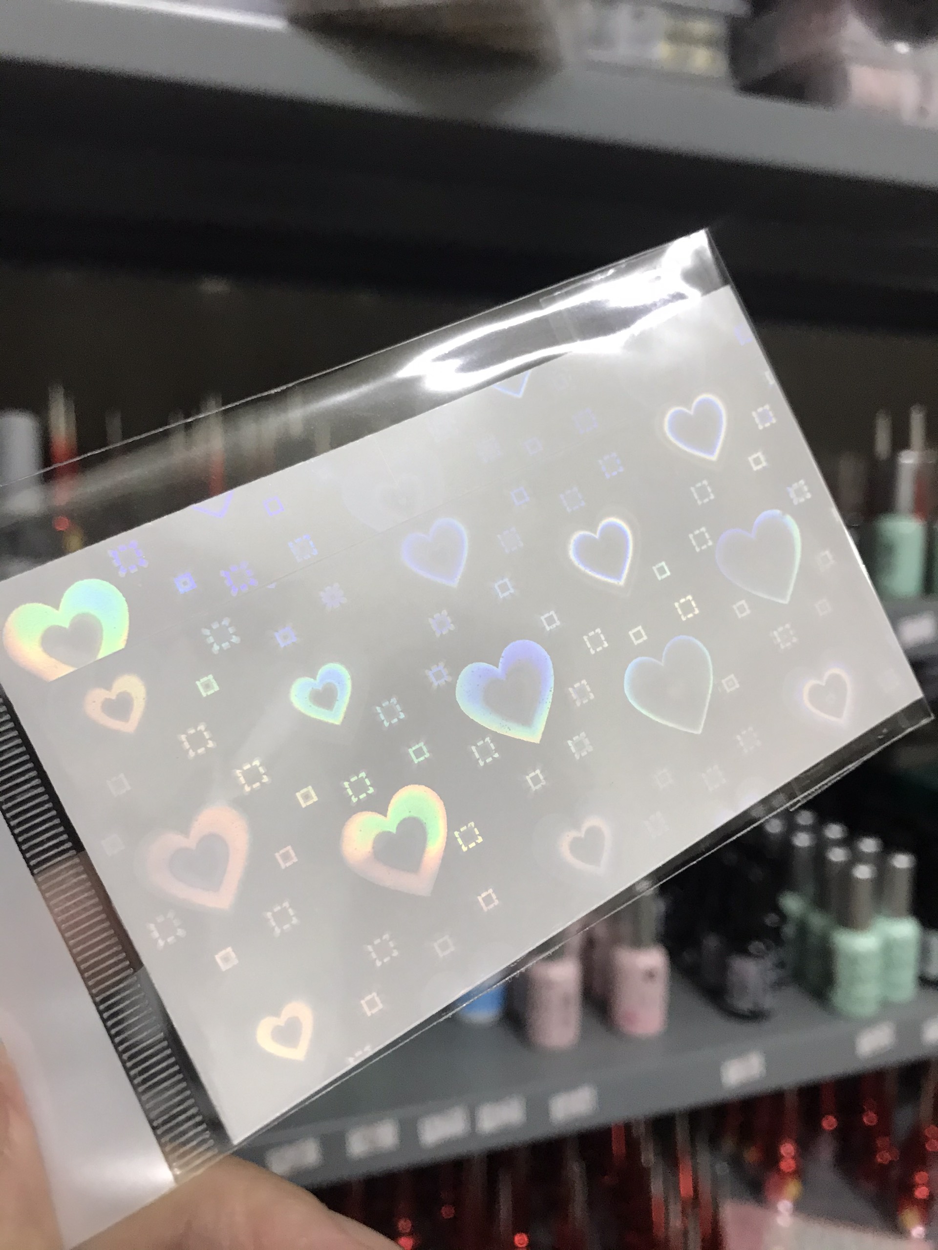 [hàng hot] Sticker nail, bling bling, sticker dán móng tay hình trái tim