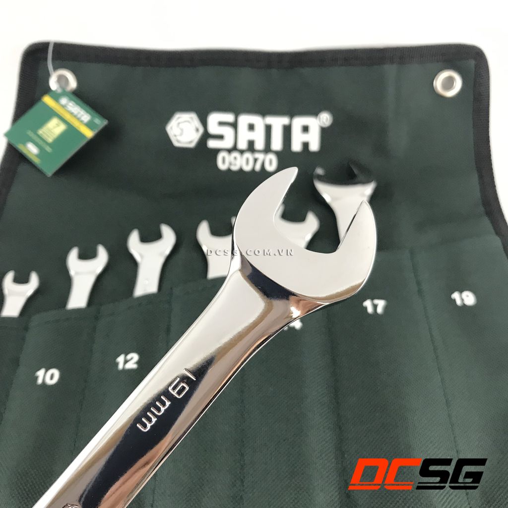 Bộ cờ lê vòng miệng 7 chi tiết Sata 09070