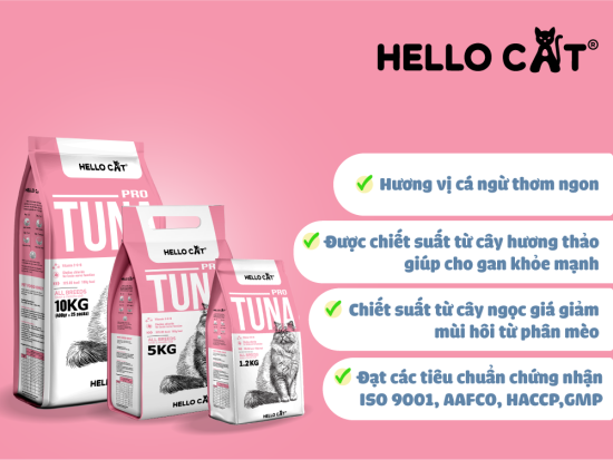 [10KG] Hạt Hello Cat 10Kg Thức ăn Hạt cho Mèo - Happy Cat