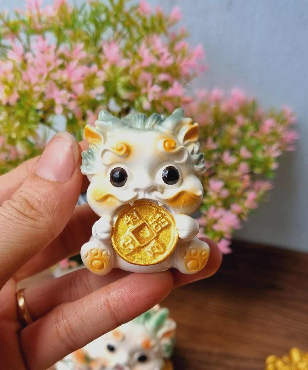 [HCM](Chọn mẫu) Bộ tượng Kỳ Lân màu trắng