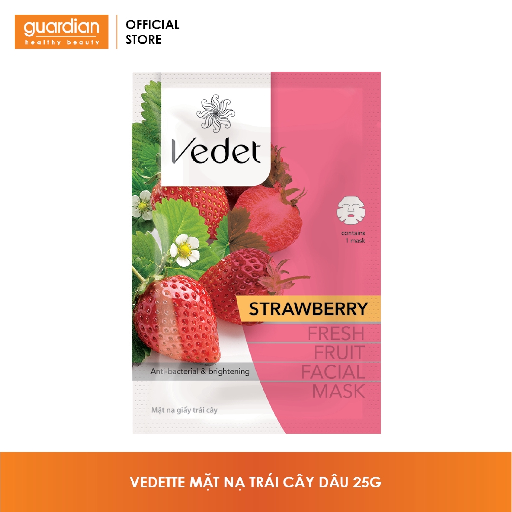 Mặt Nạ Thiên Nhiên Dâu Vedette 22Ml