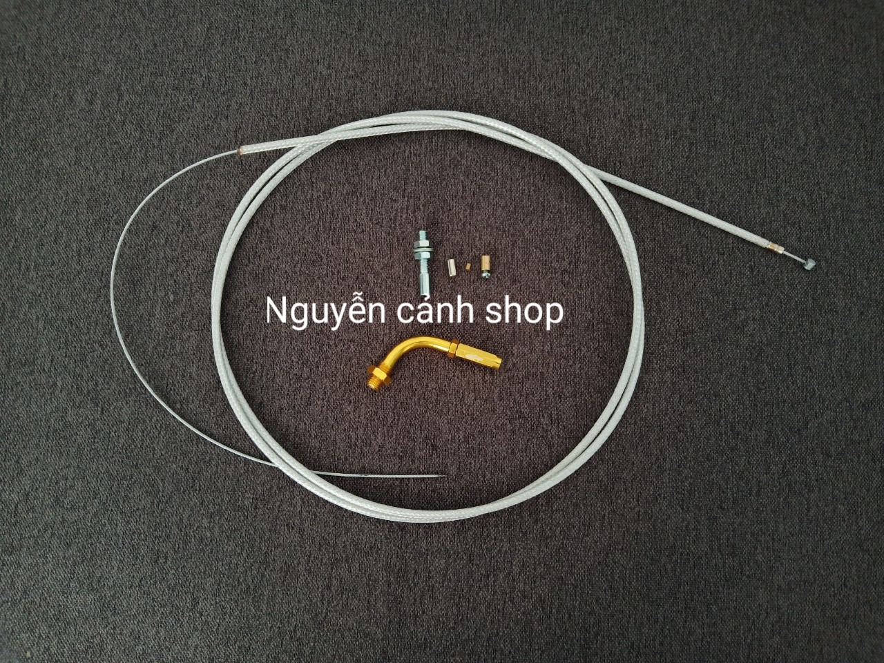 [HCM]dây ga đầu ga màu domino cho xe máy 2 món