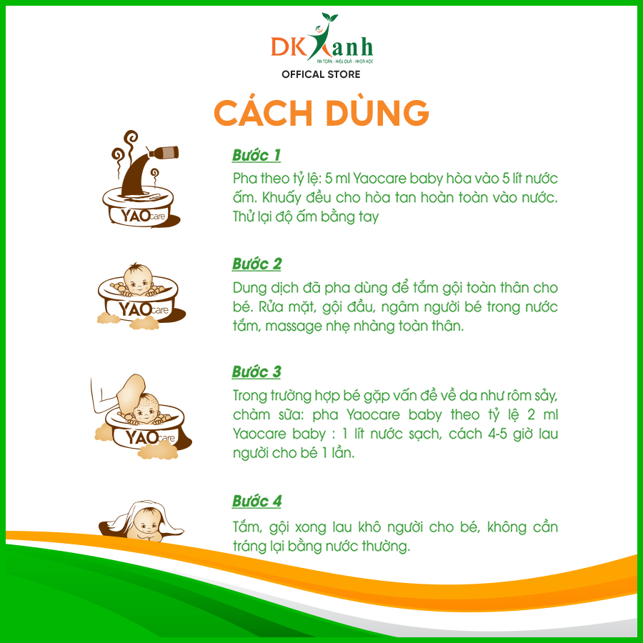 Combo 3 chai Nước tắm Yaocare Baby 250ml (hàng đã tích điểm)