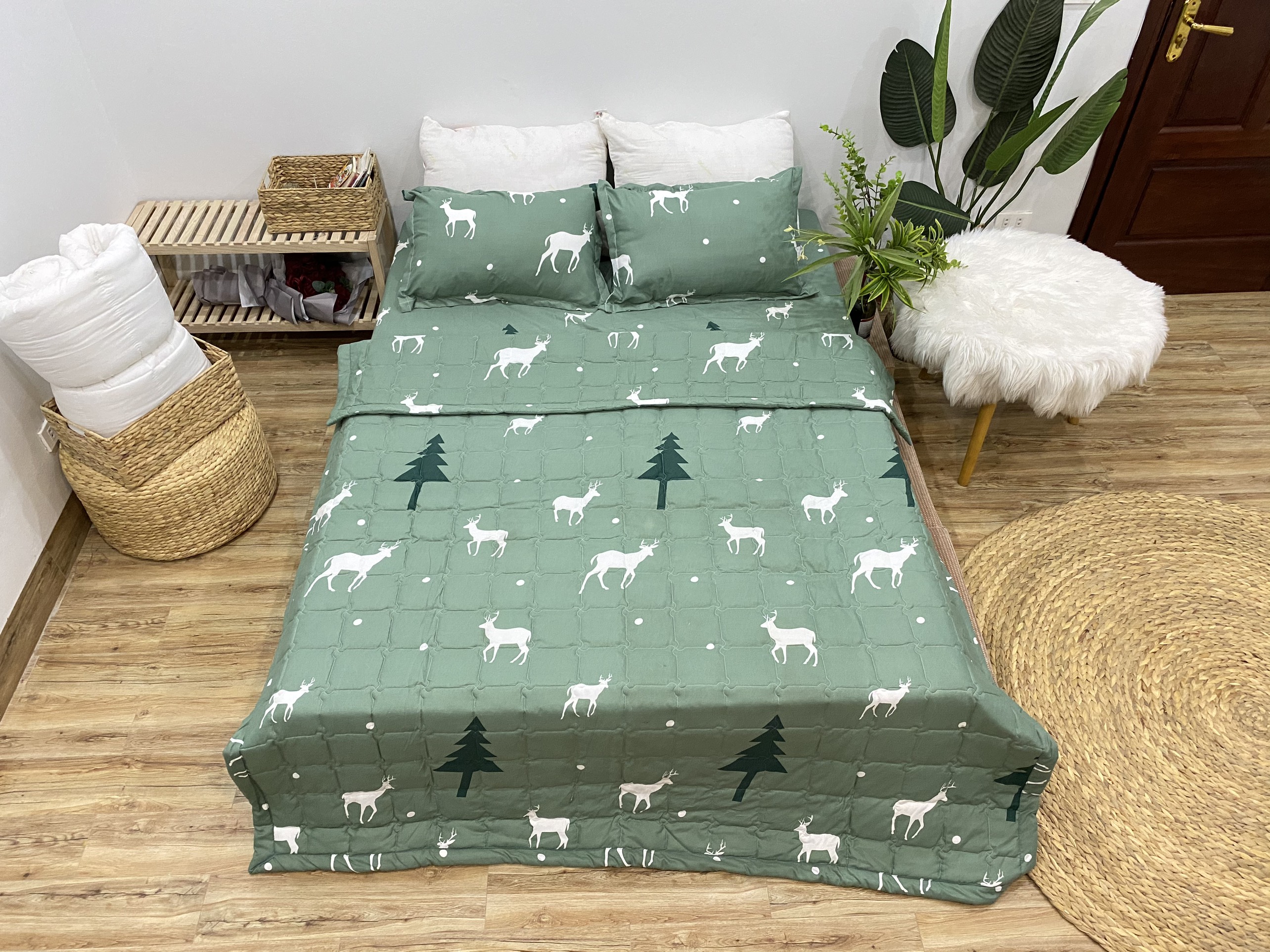 Set Ga Gối Mẫu Hươu Thông CHM14