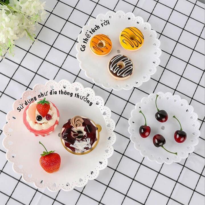 KHAY ĐỰNG BÁNH KẸO TRÒN 3 TẦNG