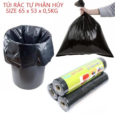 Cuộn túi đựng rác tự phân hủy An Lành 63cm x 53cm x 0,5kg