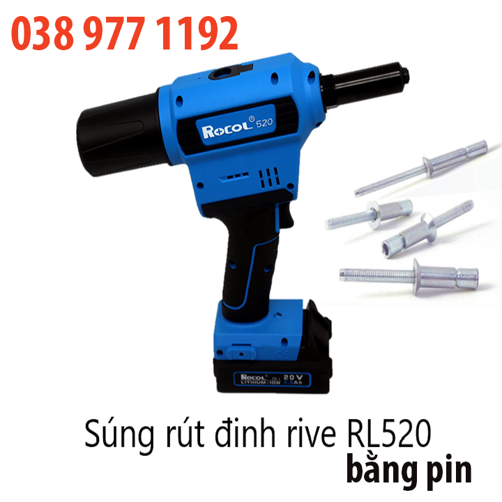 Súng bắn đinh rive bằng pin ROCOL RL520